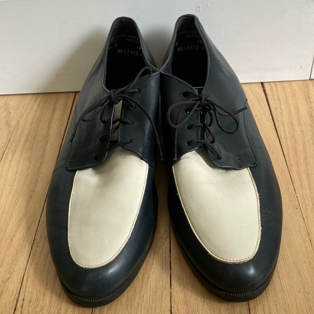 Munro sport blue white leather womens oxford 12 M
